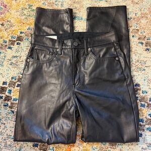 Gap Vintage slim high rise faux leather pants